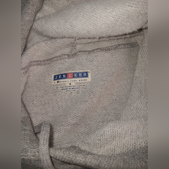 Jerzees Men's Small Gray Sweater Hoodie with Front Pockets Pre-owned - Picture 5 of 9